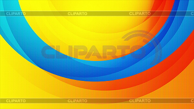 Abstract bright orange and blue geometric wavy | High resolution stock illustration |ID 7545305