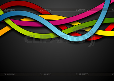 Ondas abstractas coloridas | Ilustración vectorial de stock |ID 7553923