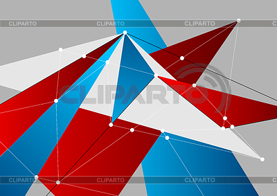 Технология низкополигональных форм абстрактного соединения | Векторный клипарт |ID 7558204