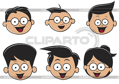 Six faces | Stock Vector Graphics |ID 7594537
