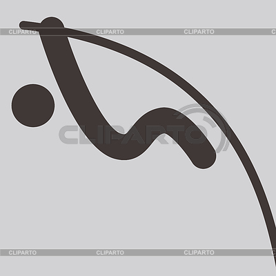 Icono de salto con pértiga | Ilustración vectorial de stock |ID 4300568
