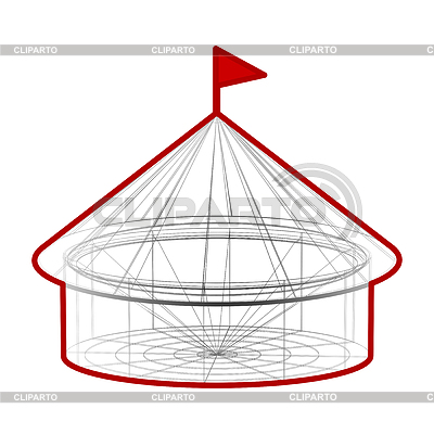 Carpa de circo en forma de alambre | Ilustración vectorial de stock |ID 6417839