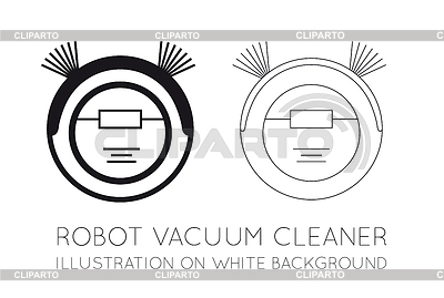 Robot aspirador | Ilustración vectorial de stock |ID 6417948