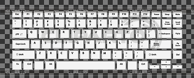 Weiße Tastatur für Laptop oder Computer | Stock Vektorgrafik |ID 6631948