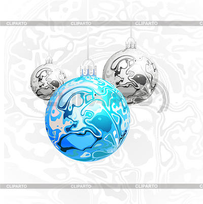 Christmas balls in style of Marble Ink | Stock Vector Graphics |ID 6631996