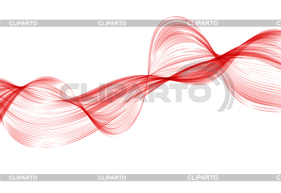 Fondo rojo abstracto de la onda. Conjunto de líneas onduladas en. | Ilustración vectorial de stock |ID 6686393