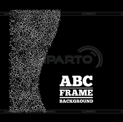 Frame created of letters of different sizes. ABC | Stock Vector Graphics |ID 6788259