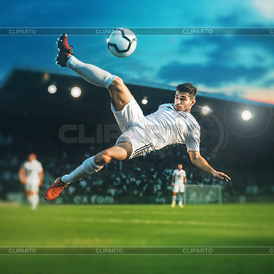 Soccer Bicycle Kick AI | High resolution stock photo |ID 7628867