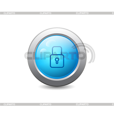 Web botón con el icono de bloqueo | Ilustración vectorial de stock |ID 4118064