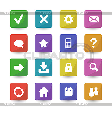 WebIconsFlatSquare-0 | Ilustración vectorial de stock |ID 4118185