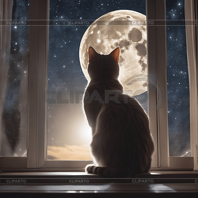 Katze am Fenster | Foto mit hoher Auflösung |ID 7496328