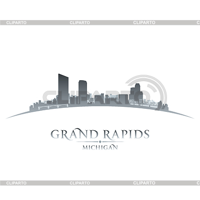 Grand Rapids Michigan city skyline silhouette | Stock Vector Graphics |ID 4112798