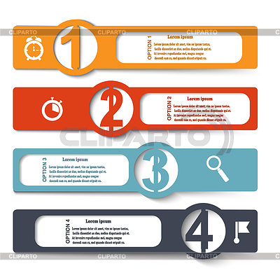 Elementos de color del infographics con símbolos | Ilustración vectorial de stock |ID 4358929