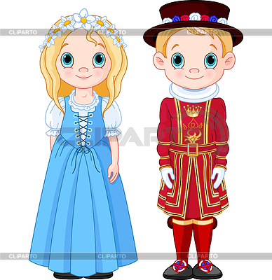 Reino Unido Chico y Chica | Ilustración vectorial de stock |ID 4330808