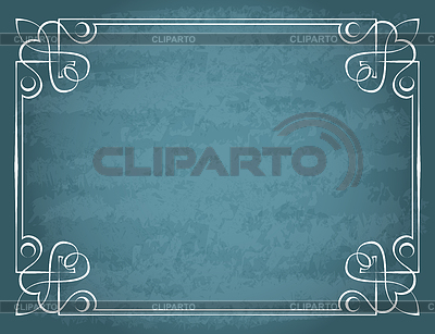 Marco de la vendimia en el fondo azul | Ilustración vectorial de stock |ID 4189767