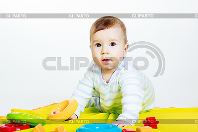 Little baby boy with toys | High resolution stock photo |ID 4304169