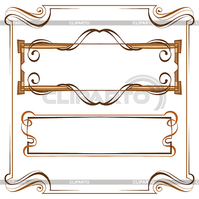 Weinlese-schönen eleganten Rahmen. Set von Elementen | Stock Vektorgrafik |ID 4388014