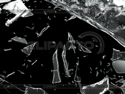 Deflated or shattered glass over black | High resolution stock photo |ID 4434500