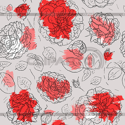 Flores de fondo. Seamless pattern | Ilustración de alta resolución |ID 4245589