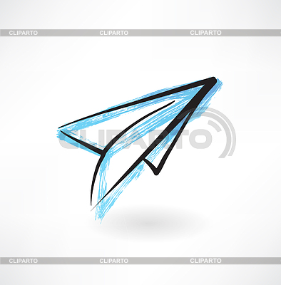 Papierflieger-Grunge-Ikone | Stock Vektorgrafik |ID 4193782