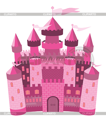 Castillo mágico cuento de hadas de la tinta, ilustración vectorial | Ilustración vectorial de stock |ID 4326301