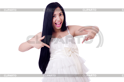 Pregnant woman in wedding dress | High resolution stock photo |ID 4194336