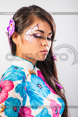 Schöne asiatische Frau mit Fashion Make-up | Foto mit hoher Auflösung |ID 4265885