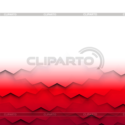 Marco abstracto con las ondas rojas | Ilustración vectorial de stock |ID 4318647