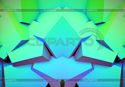 Fondo abstracto con formas 3d simétricas y | Ilustración de alta resolución |ID 7344039