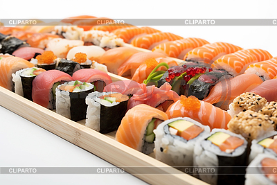 Juego de sushi. Colección de fast fool en estilo asiático. | Foto de alta resolución |ID 7461234