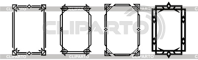 Conjunto de marcos geométricos, en estilo art deco | Ilustración vectorial de stock |ID 7617929