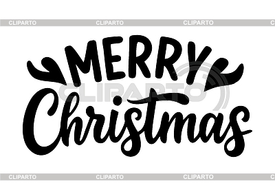 Feliz Navidad texto caligráfico escrito a mano, . | Ilustración vectorial de stock |ID 7618759