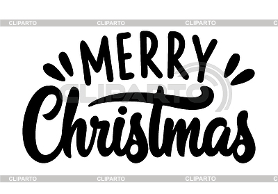 Feliz Navidad texto caligráfico escrito a mano, . | Ilustración vectorial de stock |ID 7621682