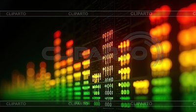 Digital audio spectrum analyzer with illuminated | High resolution stock illustration |ID 7623020