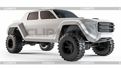 Futuristic off-road armored truck with rugged desig | High resolution stock illustration |ID 7626983