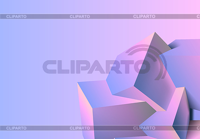 Fondo abstracto 3D con mezcla de cubos. | Ilustración vectorial de stock |ID 7628733