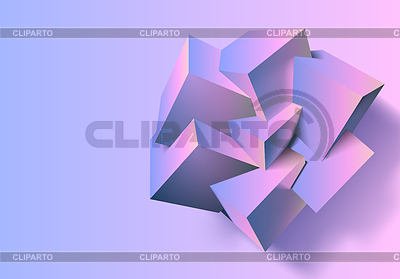 Fondo abstracto 3D con mezcla de cubos. | Ilustración vectorial de stock |ID 7645209