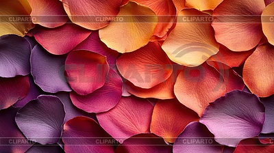 Pétalos de flores superpuestas de colores con naturales | Ilustración de alta resolución |ID 7648547