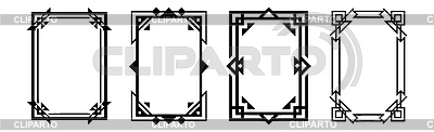 Conjunto de marcos geométricos, en estilo art deco | Ilustración vectorial de stock |ID 7648668