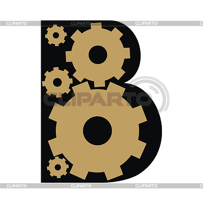Logotipo del engranaje de letra B | Ilustración vectorial de stock | AccuLOGO - Venta de derechos exclusivos |ID 4363003