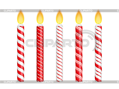 Red velas del cumpleaños | Ilustración vectorial de stock |ID 4258046