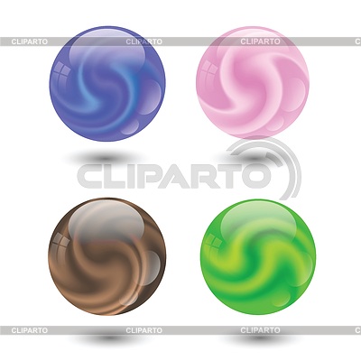 Juego de bolas de colores | Ilustración vectorial de stock |ID 4243709
