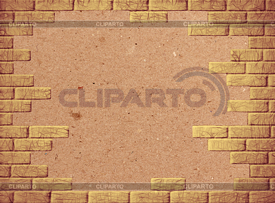 Abstract background with paper and yellow brick | High resolution stock illustration |ID 4142593