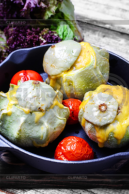 Baked tomato and patisson | High resolution stock photo |ID 5911774