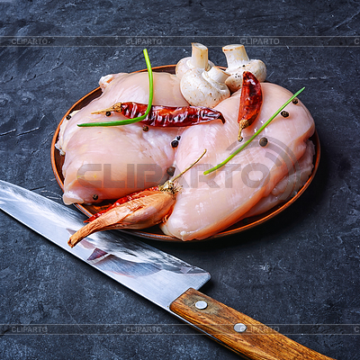 Filetes de pechuga de pollo sin procesar | Foto de alta resolución |ID 6146493