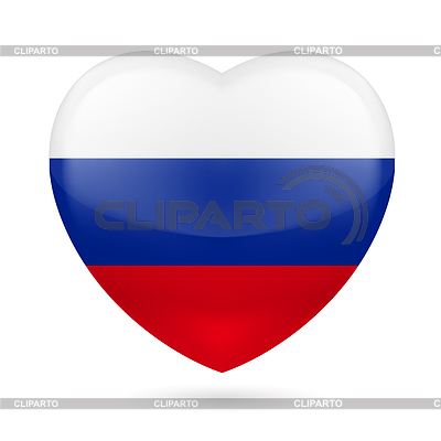 Icono del corazón de Rusia | Ilustración vectorial de stock |ID 4196643