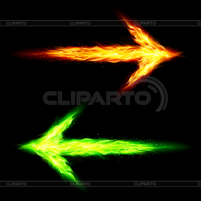 Two fire arrows | Stock Vector Graphics |ID 4298784