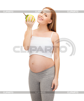 Madre feliz futuro con manzana verde | Foto de alta resolución |ID 4446719