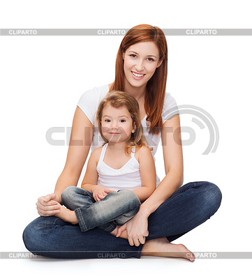 Madre feliz con la niña adorable | Foto de alta resolución |ID 4448446