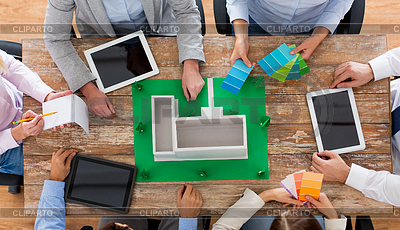 Business team with project layout | High resolution stock photo |ID 4867648